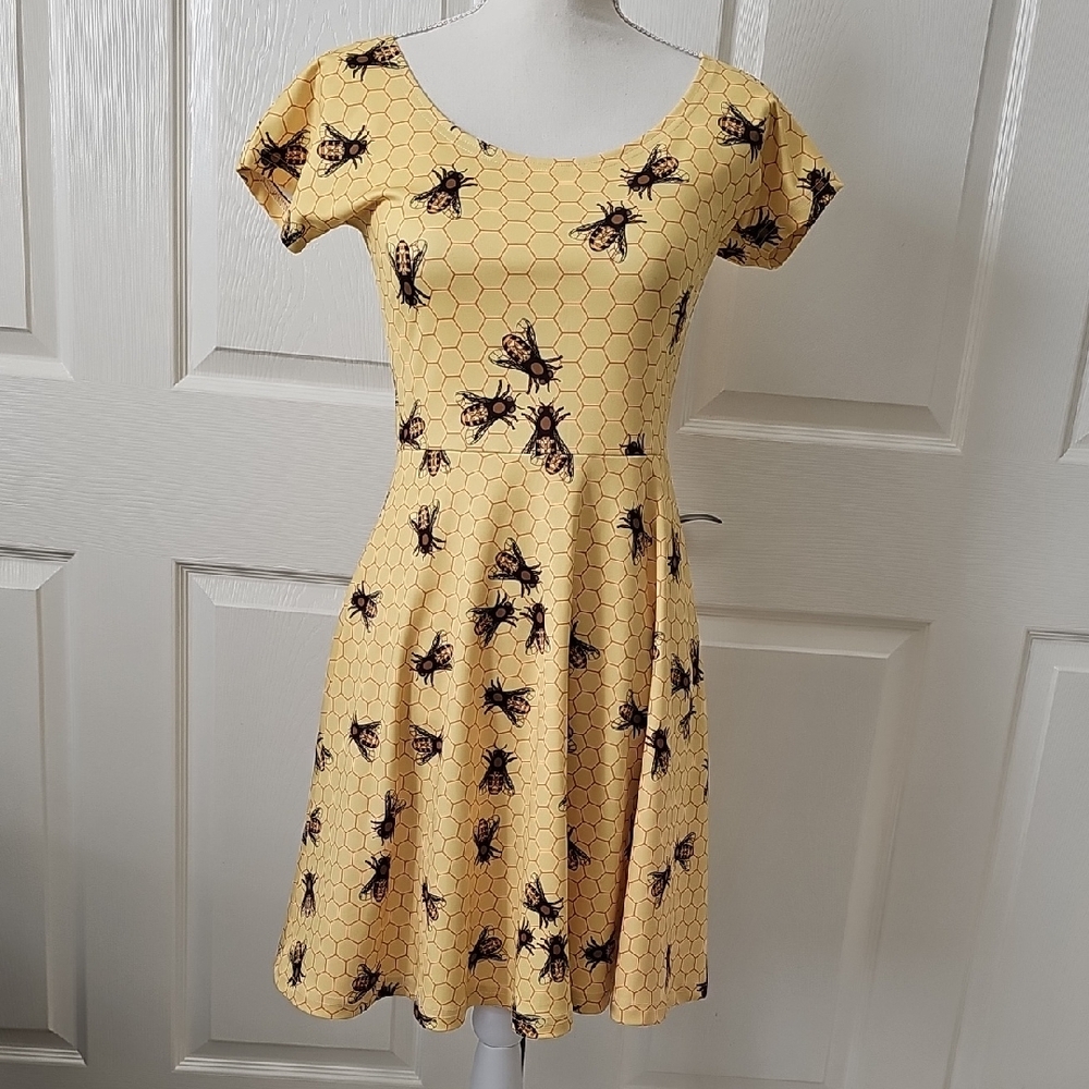 Yellow Bee Print Dress